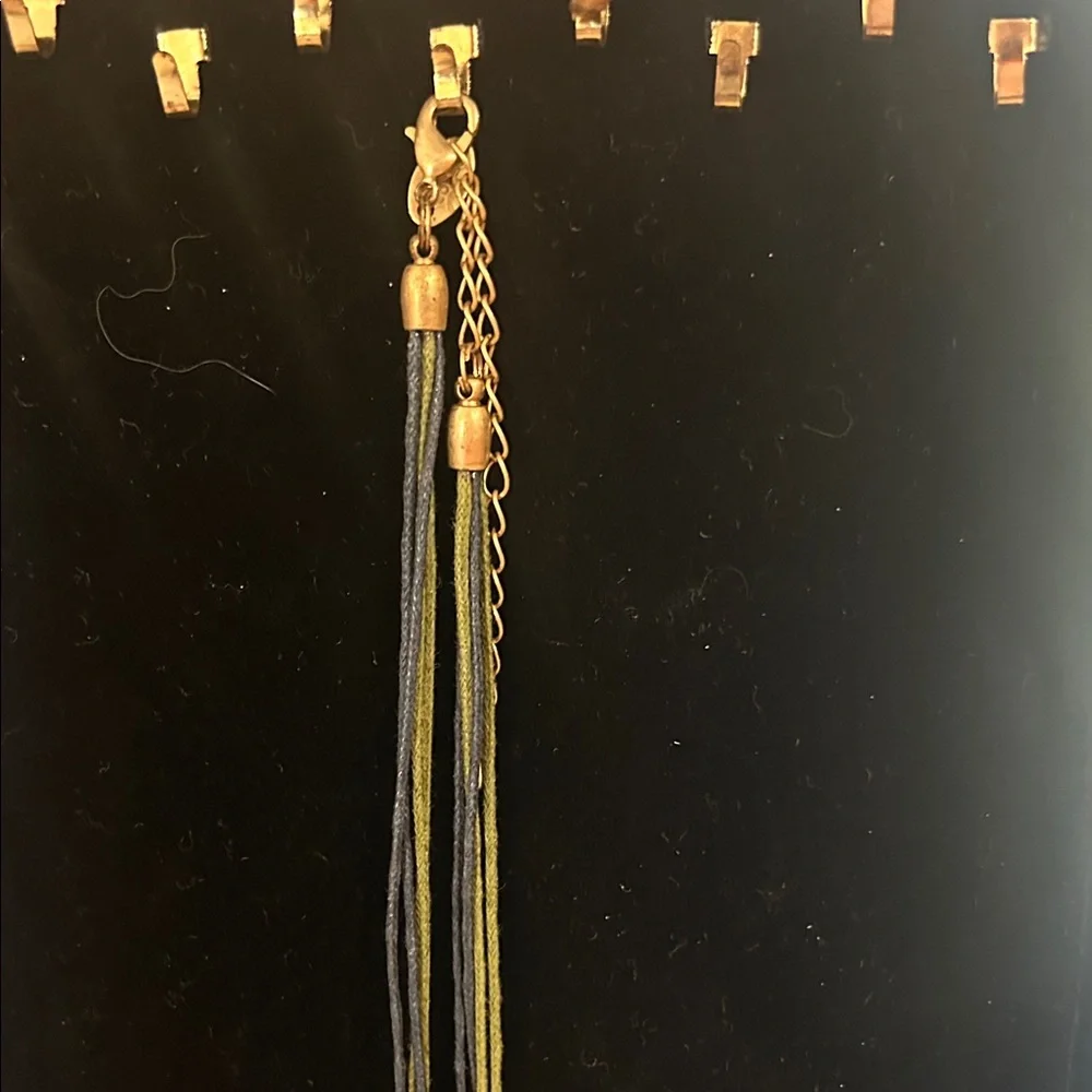 Lia Sophia Gold and Green Mosaic Necklace - Picture 2 of 2